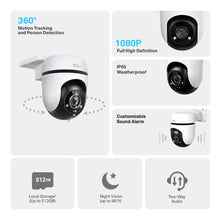 Charger l'image dans la galerie, Tapo 1080P Outdoor IP65 Pan Tilt Smart Wi-Fi Two Way Audio