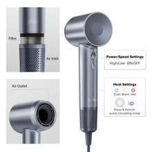 Load image into Gallery viewer, Laifen Swift Special - High Speed Hairdryer with 3 Nozzles (Silver Blue)