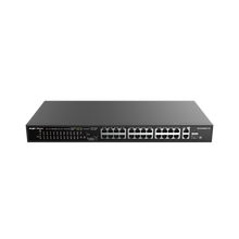 Load image into Gallery viewer, Reyee 24 Port 100Mbps PoE+ Switch 24 Ports PoE + 1 GBE + 1 SFP Port, 370W