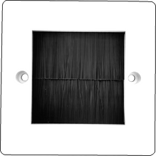 Load image into Gallery viewer, PROception - Single Gang Brush Wall Plate - White with Black Brush