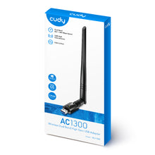 Load image into Gallery viewer, Cudy AC1300 High Gain Dual Band USB Wi-Fi Adapter