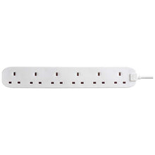 Charger l'image dans la galerie, Masterplug Basics 6 Socket 2-metre 13amp Extension Lead