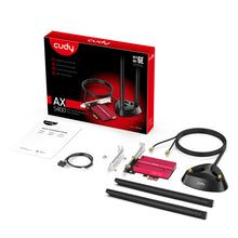 Load image into Gallery viewer, Cudy AX5400 Wi-Fi 6E Bluetooth 5.3 PCI-E Adapter