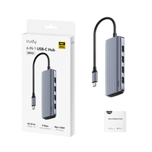 Load image into Gallery viewer, Cudy 6 in 1 USB-C Hub with 4K HDMI UH500