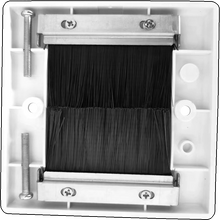 Load image into Gallery viewer, PROception - Single Gang Brush Wall Plate - White with Black Brush