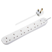 Charger l'image dans la galerie, Masterplug Basics 6 Socket 2-metre 13amp Extension Lead