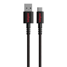 Charger l'image dans la galerie, 1m Rugged USB-A to USB-C Cable with Kevlar Fiber
