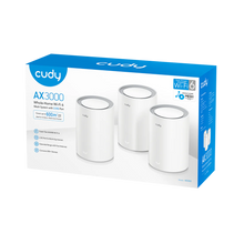 Load image into Gallery viewer, Cudy AX3000 Dual Band 2.5GB Wi-Fi 6 Mesh System (3 Pack)