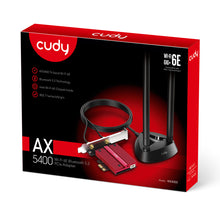 Load image into Gallery viewer, Cudy AX5400 Wi-Fi 6E Bluetooth 5.3 PCI-E Adapter