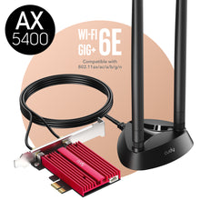 Load image into Gallery viewer, Cudy AX5400 Wi-Fi 6E Bluetooth 5.3 PCI-E Adapter