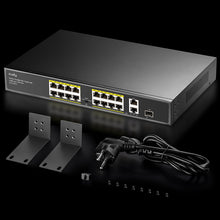 Load image into Gallery viewer, Cudy 16 Port 100M PoE+ Switch + 2 GB Uplink + SFP 200W