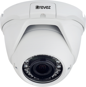 Revez AHD Dome Camera, 720p, 2.8mm-12mm Varifocal Lens, 30m IR, 12v DC (RZHD-720-2)
