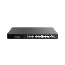 Load image into Gallery viewer, Reyee 24 Port 100Mbps PoE+ Switch 24 Ports PoE + 1 GBE + 1 SFP Port, 180W
