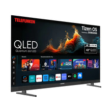 Load image into Gallery viewer, TELEFUNKEN 43″ SMART TV QLED 4K TIZEN-OS FRAMELESS SOUNDBAR
