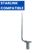 Swan Neck Galvanised Steel Cranked Mast