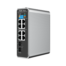 Charger l'image dans la galerie, Reyee 10-Port Cloud Managed Industrial Switch, with 1 x PoE++ Port, 7 x PoE+ Ports, and 2 x SFP Uplink Ports
