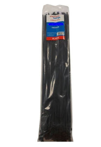 Pack Qty: 100 - 380 X 4.8mm Black Cable Ties