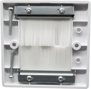 PROception - Single Gang Brush Wall Plate - White