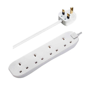 Masterplug Basics 4 Socket 1-metre 13amp Extension Lead