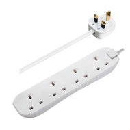 Masterplug Basics 4 Socket 1-metre 13amp Extension Lead