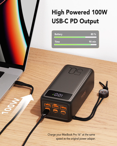 Veger Tank Boost 56,000mAh Powerbank, PD130W, QC3.0, LCD Display, Flashlight, Compass