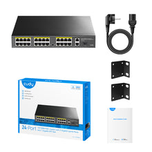 Load image into Gallery viewer, Cudy 24 Port 100M PoE+ Switch + 2 GB Uplink + SFP 300W
