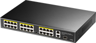 Cudy 24 Port 100M PoE+ Switch + 2 GB Uplink + SFP 300W