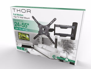 THOR Dual Full-motion TV Wall Mount 24”-55”