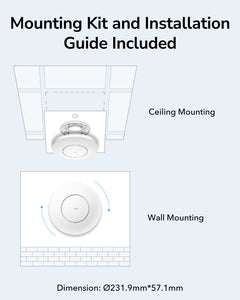 Cudy AC1200 Gigabit PoE Wireless Access Point (Includes PoE Injector)