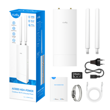 Load image into Gallery viewer, Cudy Outdoor AX3000 2.5GB PoE Wireless Access Point with Mesh (Includes PoE Injector)
