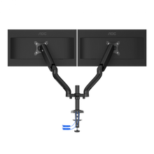 Load image into Gallery viewer, AOC AD110DX DUAL ARM UP TO 27&quot; USB HUB 2 - 9KG EACH GAS SPRI109
