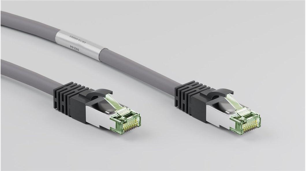 CAT 8.1 patch cable, S / FTP (PiMF), gray, 0.5 m