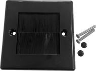 PROception - Single Gang Brush Wall Plate - Black
