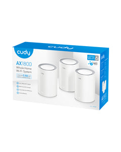Cudy AX1800 Dual Band Gigabit Wi-Fi 6 Mesh System (3 Pack)