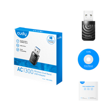 Load image into Gallery viewer, Cudy AC1300 Dual Band USB Wi-Fi Adapter
