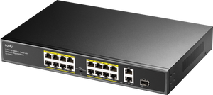 Cudy 16 Port 100M PoE+ Switch + 2 GB Uplink + SFP 200W