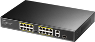 Cudy 16 Port 100M PoE+ Switch + 2 GB Uplink + SFP 200W