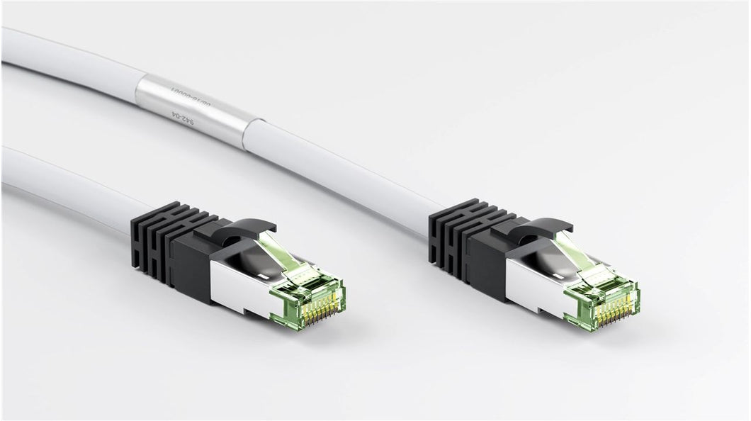 CAT 8.1 patch cable, S / FTP (PiMF), White, 0.25 m