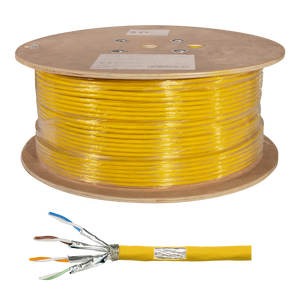 CORE 305m Ethernet CAT7a S/FTP Cable LSZH Yellow (Solid Copper)