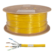 CORE 305m Ethernet CAT7a S/FTP Cable LSZH Yellow (Solid Copper)