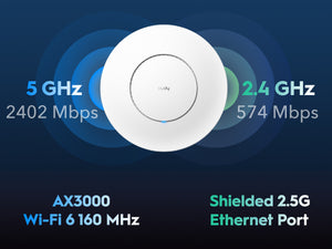 Cudy AX3000 WiFi 6 PoE Wireless Access Point with 2.5GB Port