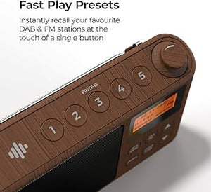 iBox Spectrum FM Portable Radio Wood