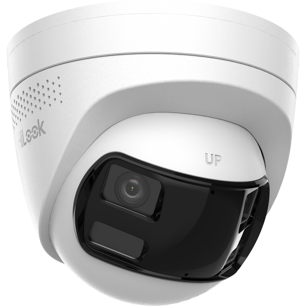 HiLook IP 6MP Hybrid Dual Lens 180 Degree Turret Camera / 2 Way Audio