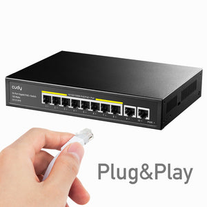 Cudy 8 Port Gigabit PoE Switch + 2 Uplink 120W