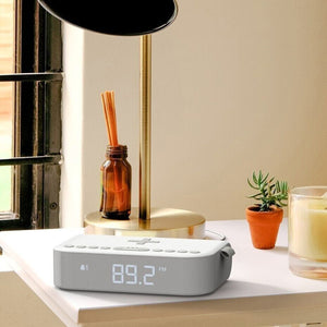 iBox Slumber Bedside Alarm Clock Radio w/ Wireless Charging & Bluetooth