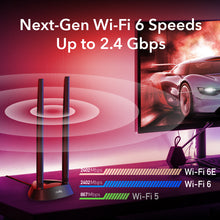Load image into Gallery viewer, Cudy AX5400 Wi-Fi 6E Bluetooth 5.3 PCI-E Adapter
