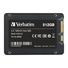 Load image into Gallery viewer, Verbatim 49352 2.5&quot; SSD SATA III 512GB (Vi550 S.3).

