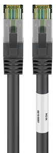 CAT 8.1 patch cable, S / FTP (PiMF), black, 0.25 m