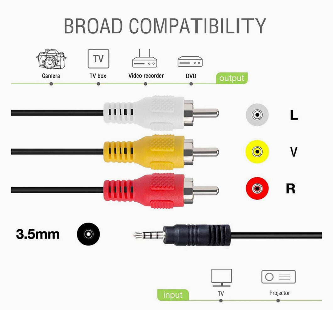 3.5mm Jack to RCA lead