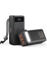 Veger Tank Boost 56,000mAh Powerbank, PD130W, QC3.0, LCD Display, Flashlight, Compass